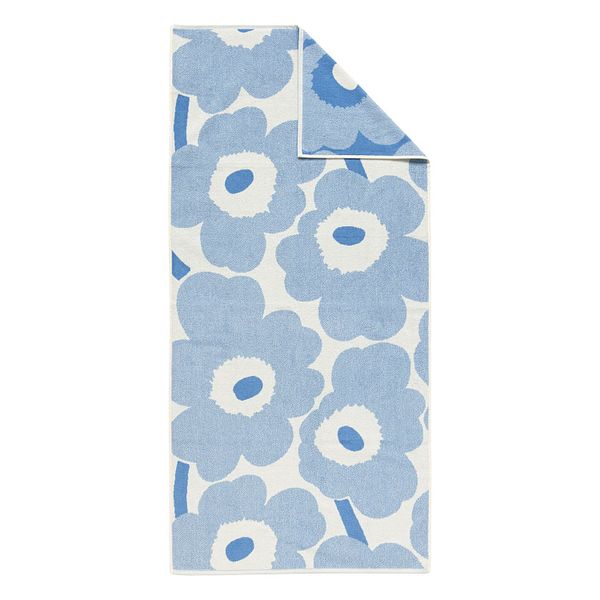 Unikko bath towel, 70 x 150 cm, cream - sky blue