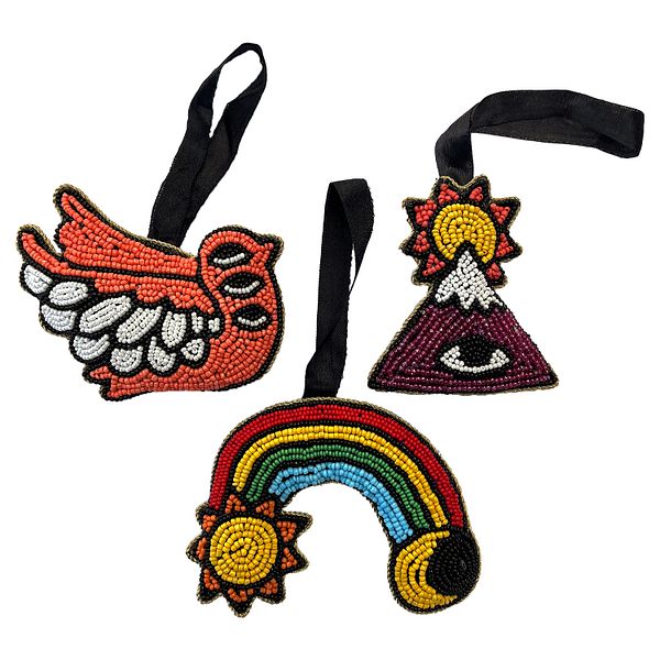 Ricardo Cavolo decoration set - Orange bird, Rising sun, Rainbow