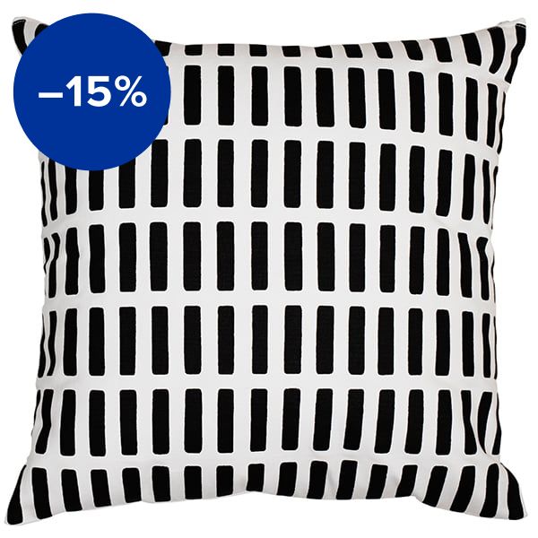 Siena cushion cover, 50 x 50 cm, black - white