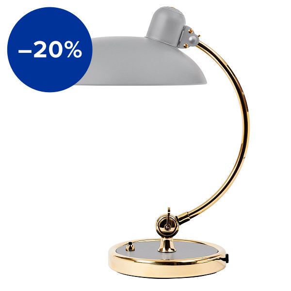 Kaiser Idell 6631-T Luxus table lamp, matt grey - brass