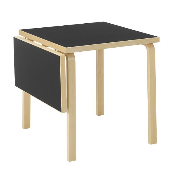 Aalto foldable table DL81C, birch - black linoleum