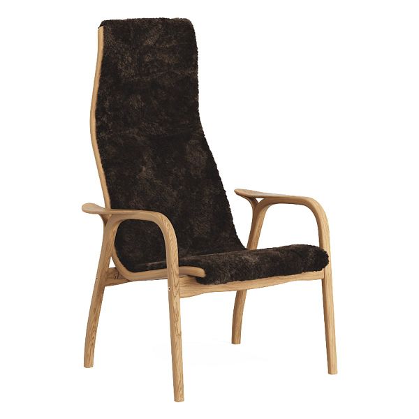 Lamino easy chair, sheepskin, espresso