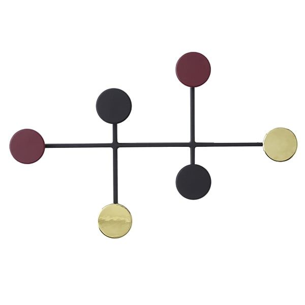 Afteroom coat hanger, black-brass