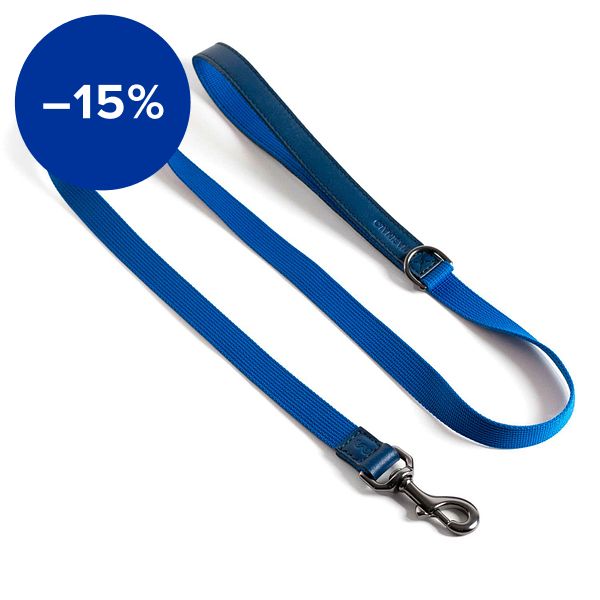 Colour Block leash, navy - grandala blue