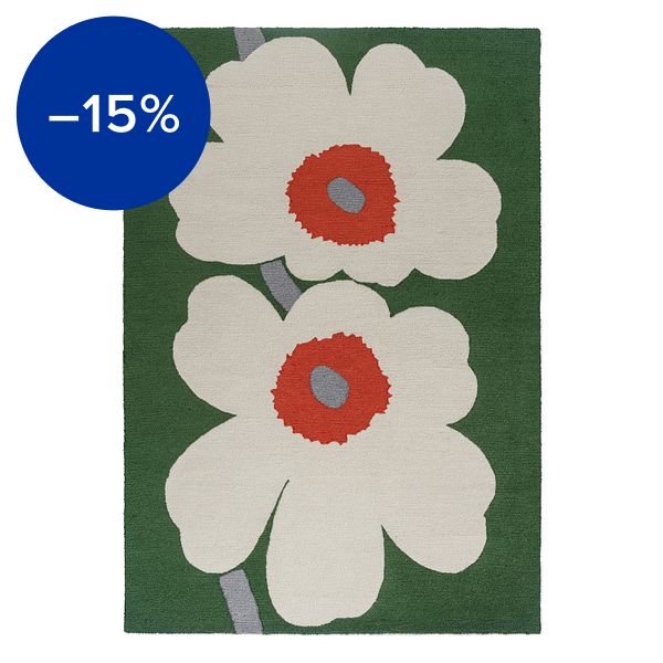 Unikko 60th Anniversary rug, green