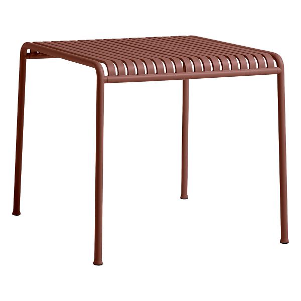 Palissade table, 82,5 x 90 cm, iron red