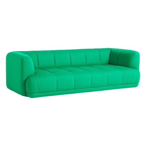 Quilton 3-seater sofa, green Vidar 932