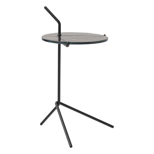 Halten SH9 side table, smoked glass - warm black