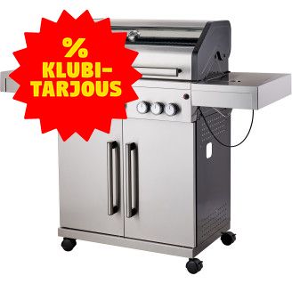 Kaasugrilli BBQ King Pro Series, 5 + 1 poltinta, lasi-ikkuna