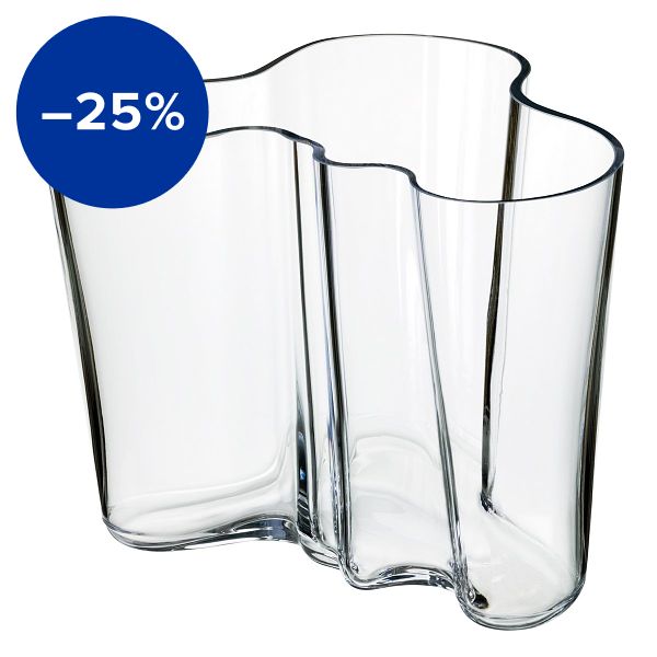 Aalto vase 160 mm, clear