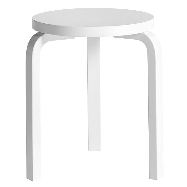 Aalto stool 60, lacquered white