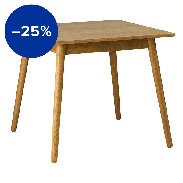 C35A dining table, 82 x 82 cm, lacquered oak