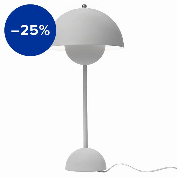 Flowerpot VP3 table lamp, matt light grey