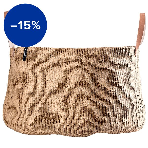 Kiondo floor basket, XXL, brown