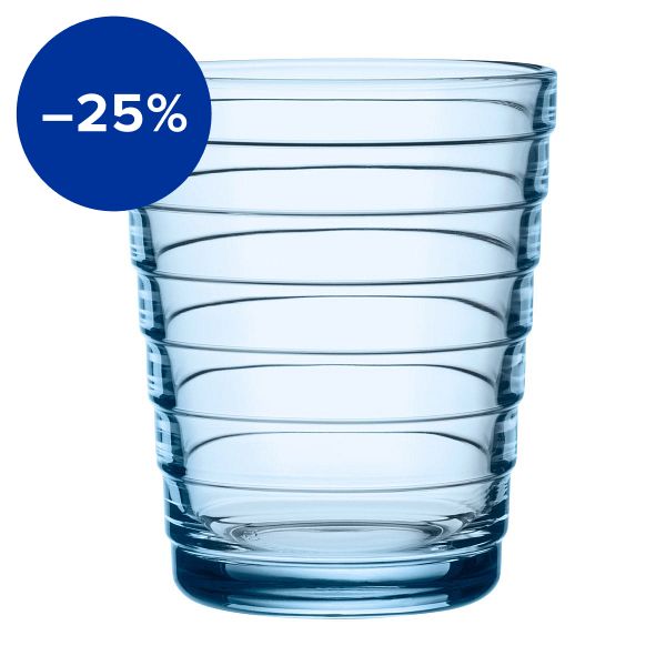 Aino Aalto tumbler 22 cl, 2 pcs, aqua