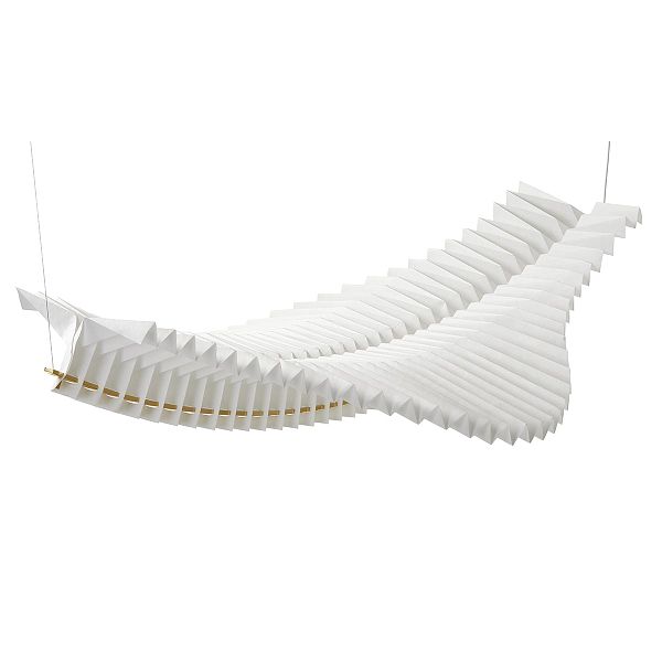 Sora pendant, white - brass