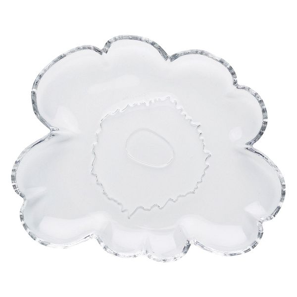 Unikko glass plate, 20 cm, clear