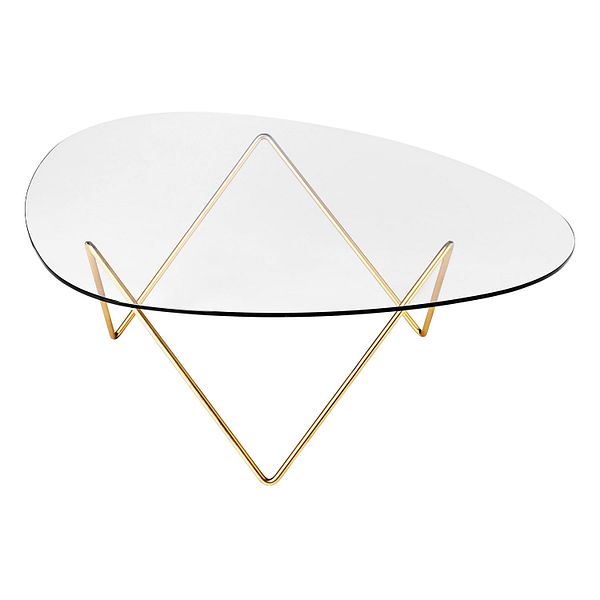 Pedrera coffee table, brass