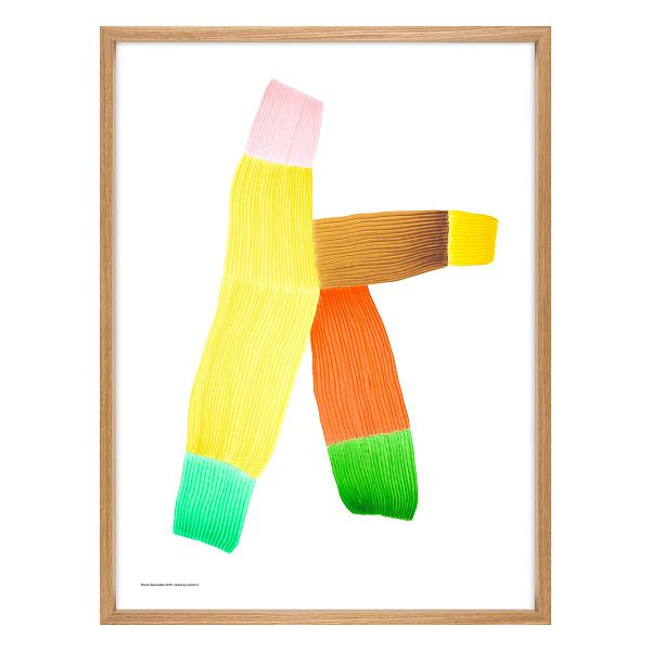Drawing 2 poster with oak frame, 52.5 x 70.3 cm