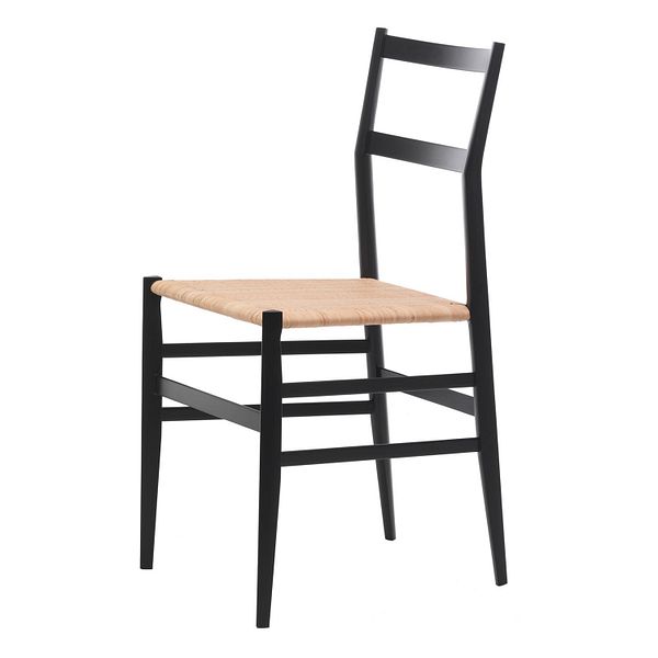 699 Superleggera chair, black ash - India cane