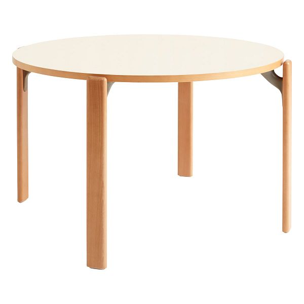 Rey table, 128 cm, golden - ivory white