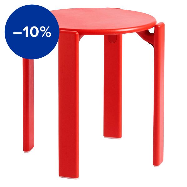 Rey stool, scarlet red