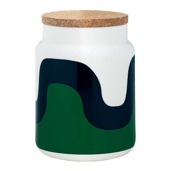 Oiva - Seireeni jar, 1,2 L, white - green - dark blue