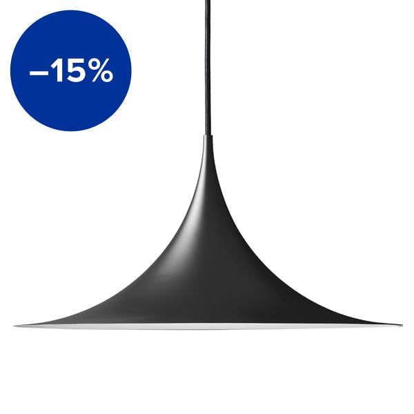 Semi pendant 47 cm, matt black