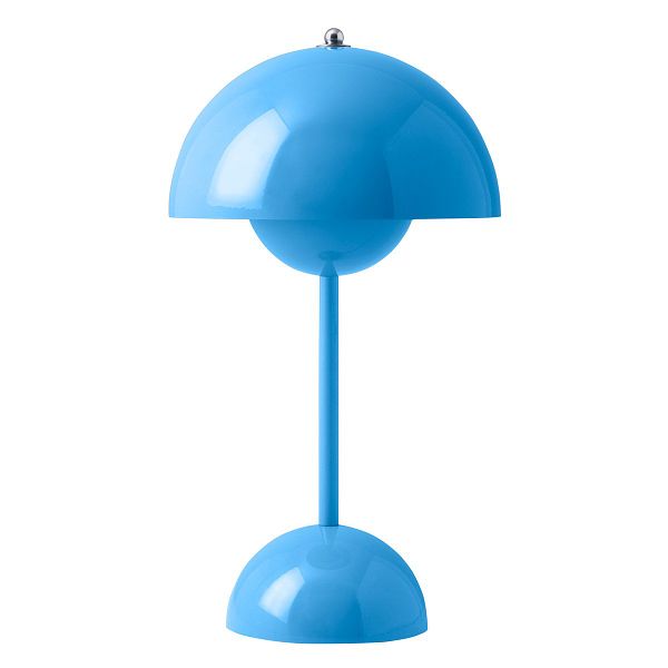 Flowerpot VP9 portable table lamp, swim blue