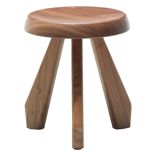 Tabouret Meribel stool, American walnut