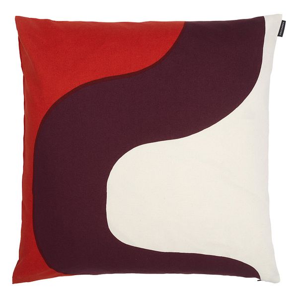 Seireeni cushion cover, 50 x 50 cm, cotton - burgundy - red