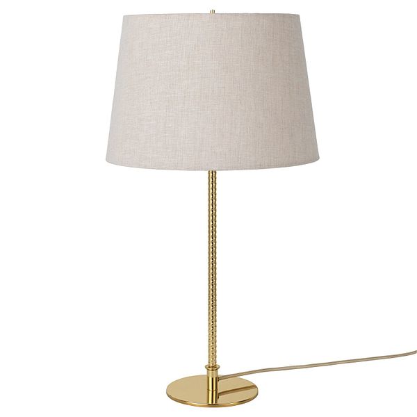Tynell 9205 table lamp, brass - canvas