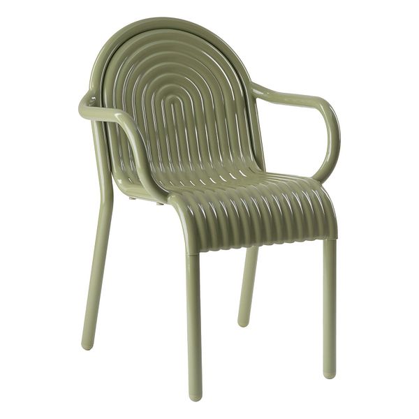 Groove arm chair, moss