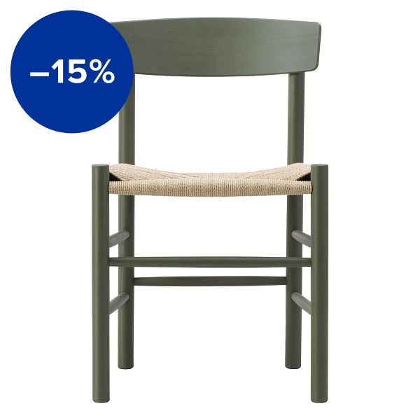 J39 Mogensen chair, khaki green - paper cord