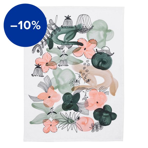 Kukkamaa teatowel, green