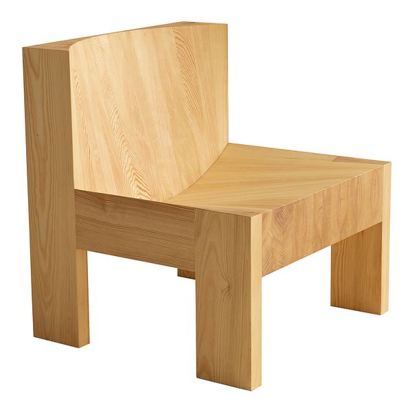 005 lounge chair, pine