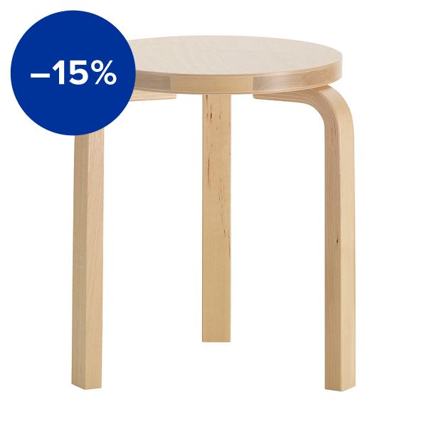 Aalto stool 60, wild birch