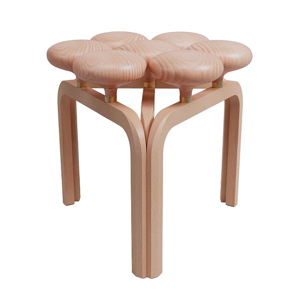 Utzon stool, oiled beech