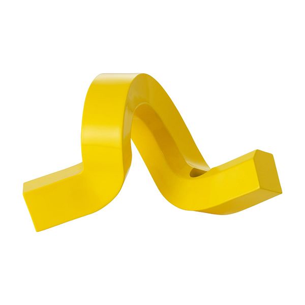 Crooked One candlestick, yellow