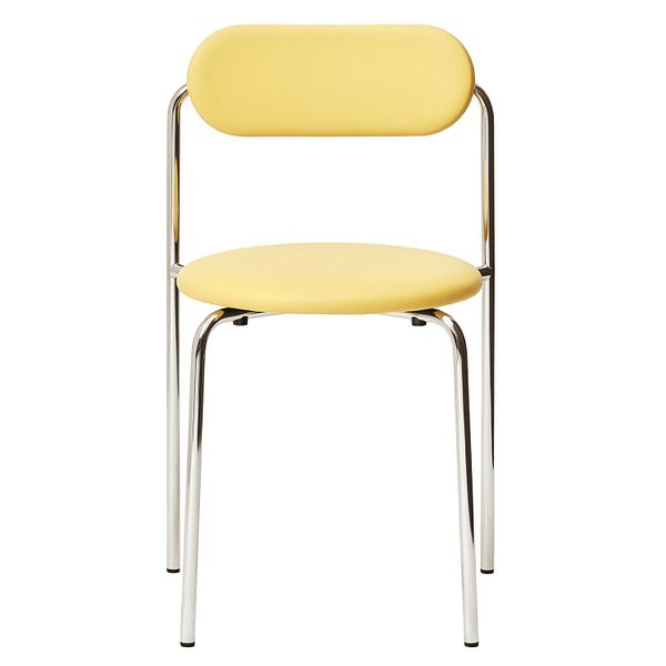 Moderno chair, chrome - yellow leather