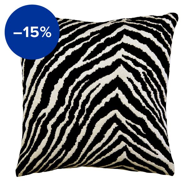 Zebra cushion cover, 40 x 40 cm