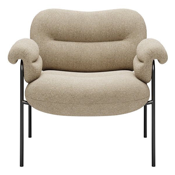Bollo lounge chair,  Main Line Flax 20 - black