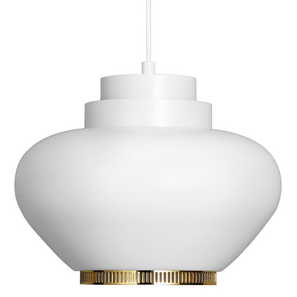 Aalto pendant lamp A333, white - brass