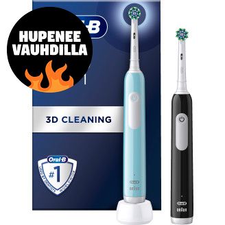 Sähköhammasharja Oral-B Pro 1 Duo, musta ja turkoosi