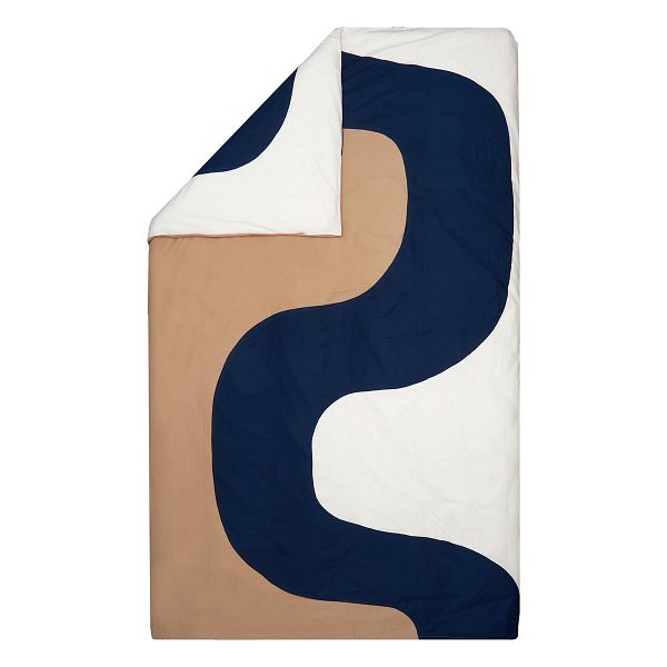 Seireeni duvet cover, 150 x 210 cm, off white-dark blue-beige