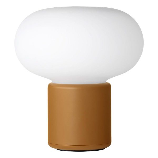 Karl-Johan portable table lamp, ochre yellow