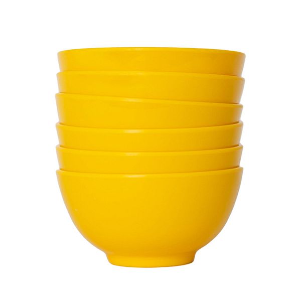 All-purpose bowls, set of 6, yellow