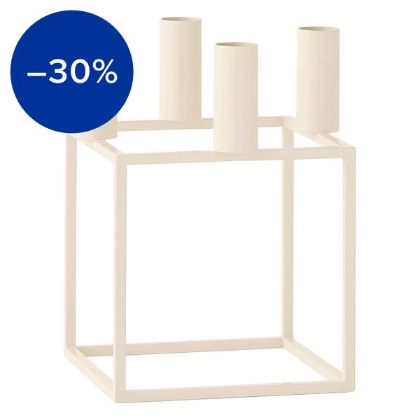 Kubus 4 candleholder, ivory