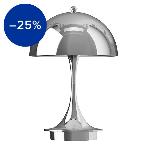Panthella 160 Portable V3 table lamp, chrome