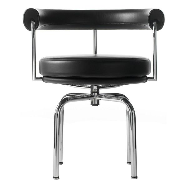 7 Siege Tournant swivel chair, chrome - black leather 13X606